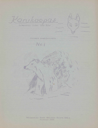 Karukoopas : juhiseid hundujuhtidele ; 1 1955