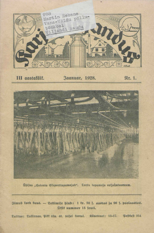 Karjamajandus ; 1 1928-01