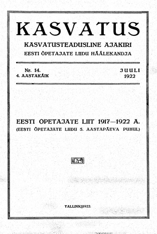 Kasvatus ; 14 1922-07