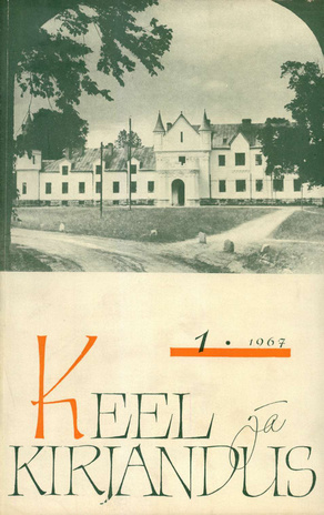 Keel ja Kirjandus ; 1 1967-01