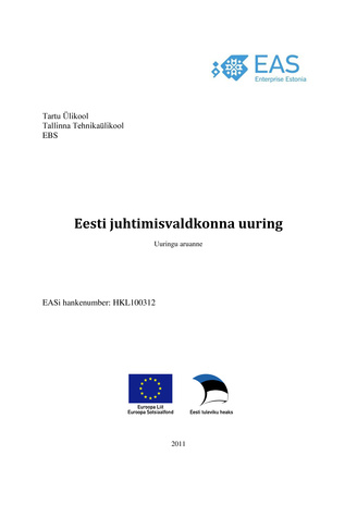 Eesti juhtimisvaldkonna uuring : uuringu aruanne