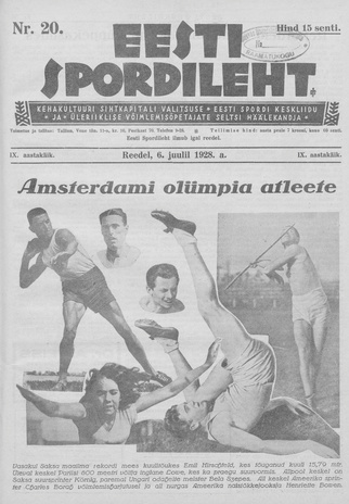 Eesti Spordileht ; 20 1928-07-06