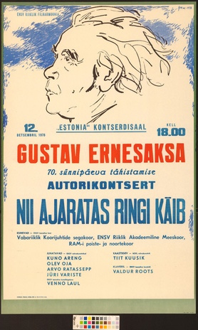 Gustav Ernesaksa autorikontsert : nii ajaratas ringi käib 