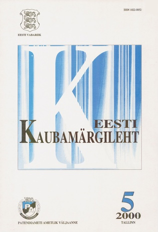 Eesti Kaubamärgileht ; 5 2000-05