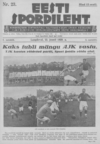 Eesti Spordileht ; 23 1929-06-22