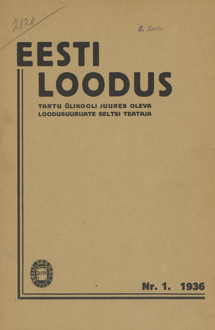 Eesti Loodus ; 1 1936-02-25