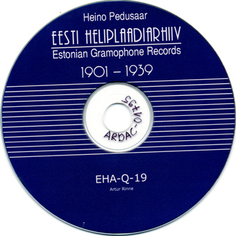 Eesti heliplaadiarhiiv 1901-1939. 19