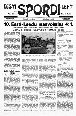 Eesti Spordileht ; 22 1931-06-12