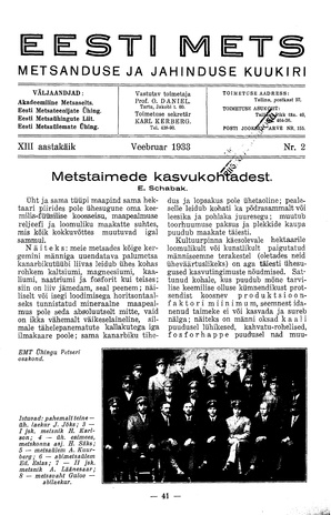 Eesti Mets ; 2 1933