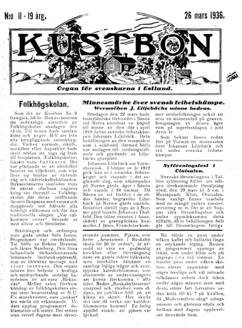 Kustbon ; 11 1936