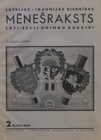Läti-Eesti Ühingu kuukiri = Latvijas-Igaunijas Biedribas meneðraksts ; 2 1936-05
