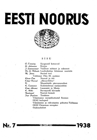 Eesti Noorus ; 7 1938-07-26
