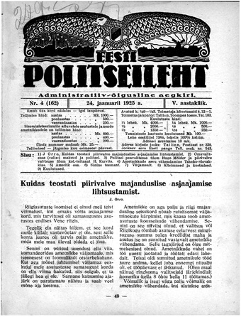 Eesti Politseileht ; 4 1925