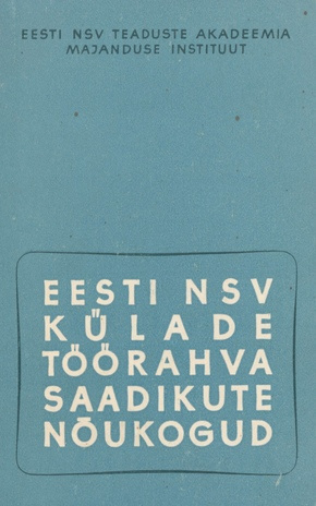 Eesti NSV külade töörahva saadikute nõukogud