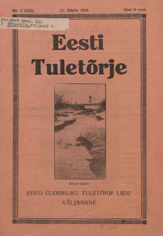 Eesti Tuletõrje : tuletõrje kuukiri ; 3 (122) 1935-03-23
