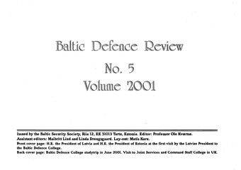 Baltic defence review ; no. 5 (2001)