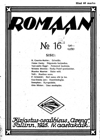 Romaan ; 16 (82) 1925-08