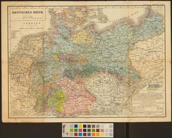 Heinrich Kiepert's Karte des Deutschen Reiches : in seiner Neugestaltung nach dem Freiden von Frankfurt a. M. 1871
