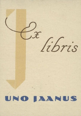 Ex libris Uno Jaanus 