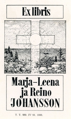 Ex libris Marja-Leena ja Reino Johansson 