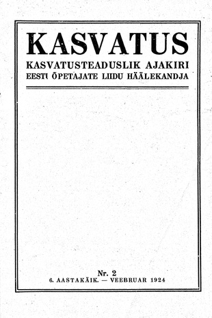 Kasvatus ; 2 1924-02