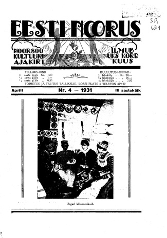 Eesti Noorus ; 4 1931-04
