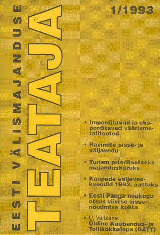 Eesti Välismajanduse Teataja ; 1 1993