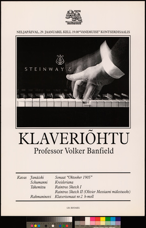 Klaveriõhtu : professor Volker Banfield 