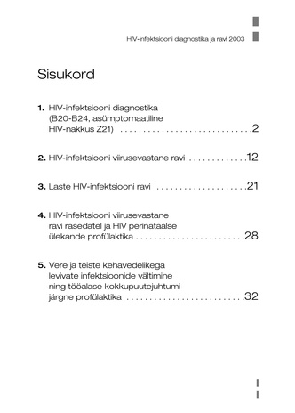 HIV-infektsiooni diagnostika ja ravi 2003
