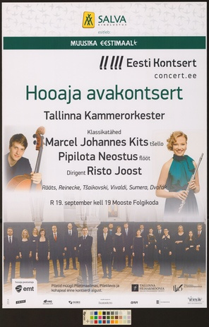 Hooaja avakontsert : Tallinna Kammerorkester, Marcel Johannes Kits, Pipilota Neostus, Risto Joost 