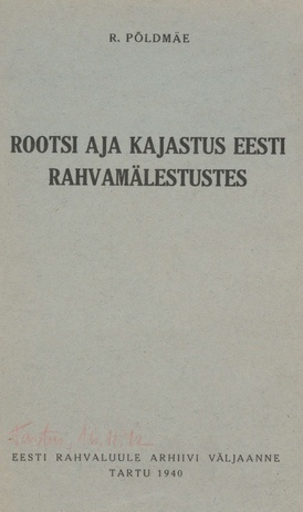 Rootsi aja kajastus eesti rahvamälestustes