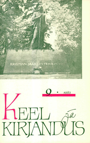 Keel ja Kirjandus ; 9 1983-09
