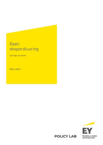 Eesti ekspordiuuring : uuringu aruanne 