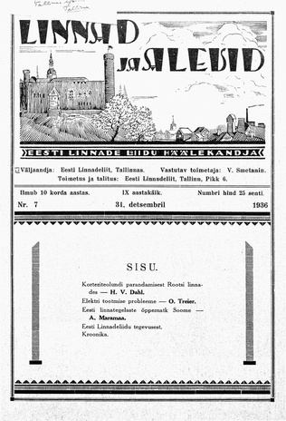 Linnad ja Alevid ; 7 1936-12-31