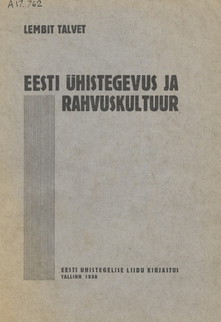 Eesti ühistegevus ja rahvuskultuur