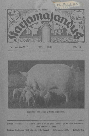Karjamajandus ; 5 1931-05