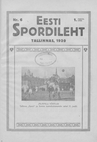 Eesti Spordileht ; 6 1920-07-31