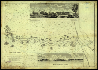 Карта Нарвского рейда, входа в устье реки Наровы и самой реки до г. Нарвы