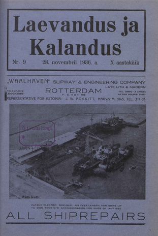 Laevandus ja Kalandus ; 9 1936-11-28
