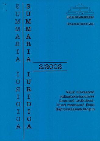 Summaria Iuridica ; 2 2002