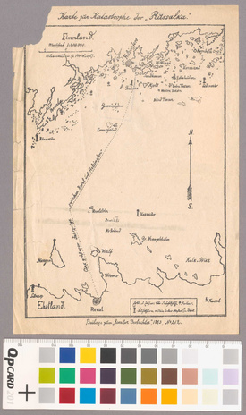 Karte zur Katastrophe der "Russalka" : Beilage zum "Revaler Beobachter", 1893, Nr. 212