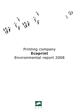Environmental report of printing company Ecoprint ; 2008