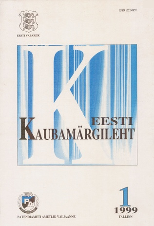 Eesti Kaubamärgileht ; 1 1999-01