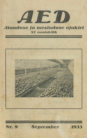 Aed : aianduse ajakiri ; 9 1933-09