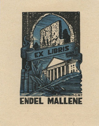 Ex libris Endel Mallene 