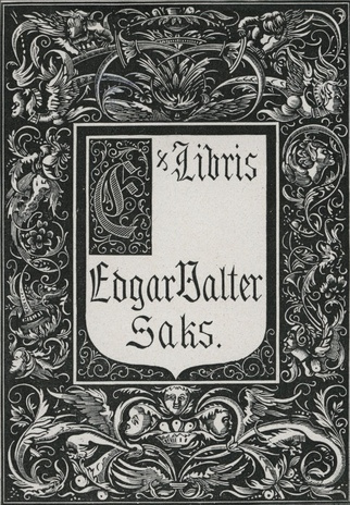 Ex libris Edgar Valter Saks 