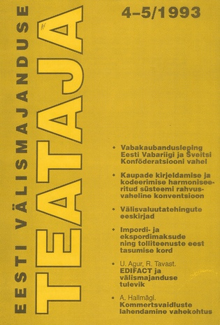 Eesti Välismajanduse Teataja ; 4-5 1993
