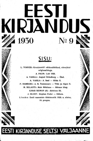 Eesti Kirjandus ; 9 1930