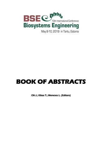 10th International Conference on Biosystems Engineering 2019 : book of abstracts : May 8-10 2019 in Tartu, Estonia 