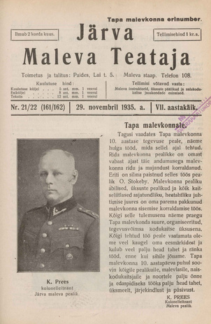 Järva Maleva Teataja ; 21/22 (161/162) 1935-11-29